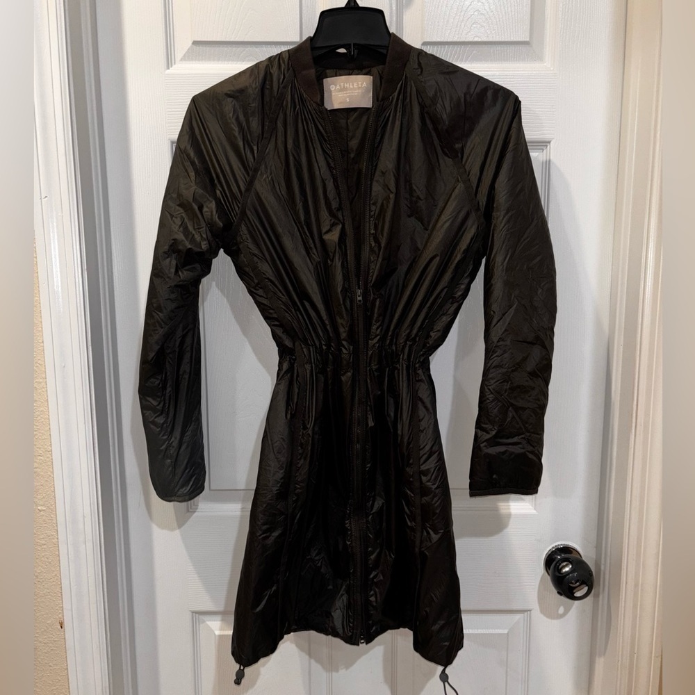 Athleta PrimaLoft Mountain Summit Shell Olive Green Insulated Parka Jacket S - Picture 2 of 14